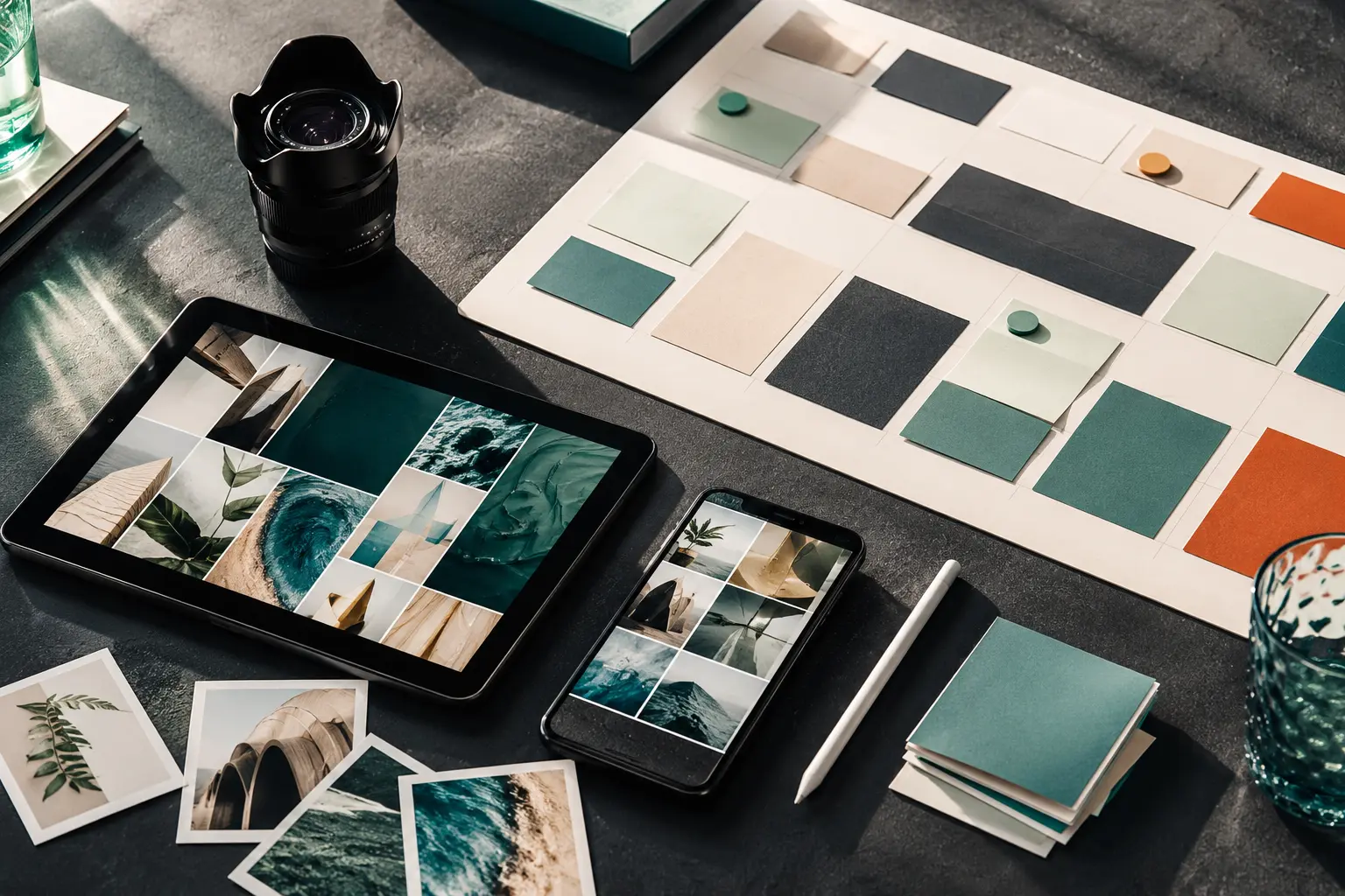 Social media content planning workspace